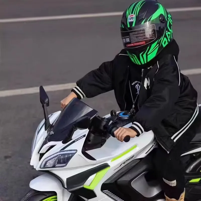 2025 New Children's Motorcycle Cool Children's Full Helmet Safety Helmet Four Seasons Certified Cartoon Children's Helmet