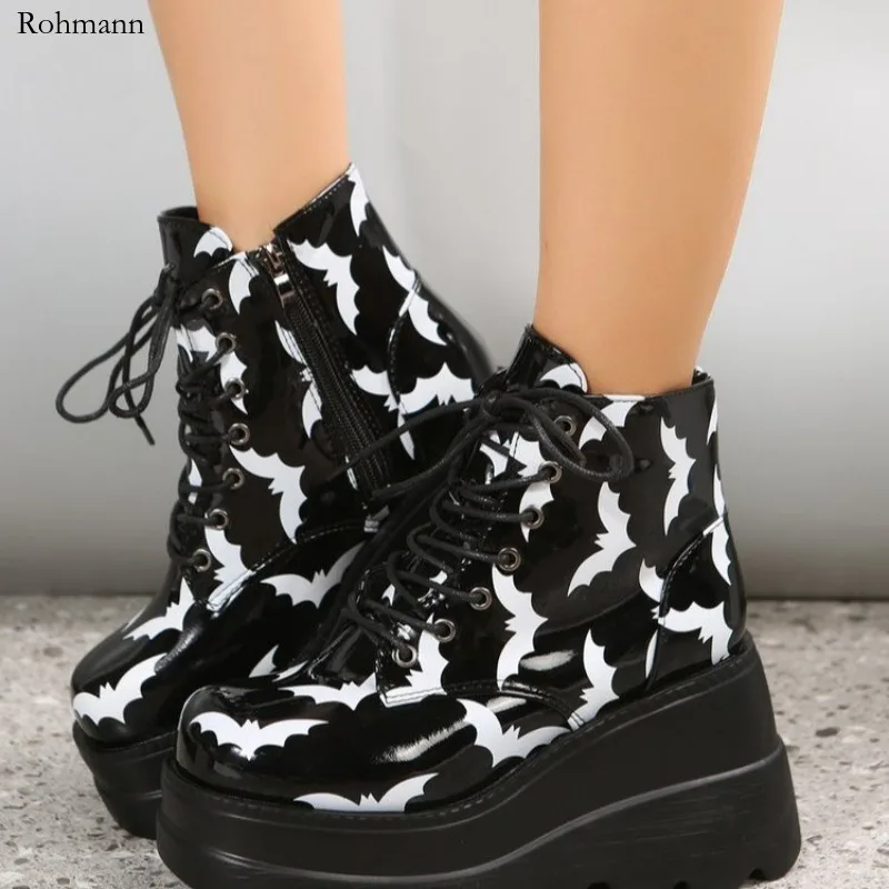 

2025 New Female Short Shoes Ladies Ankle Gothic Black Boots For