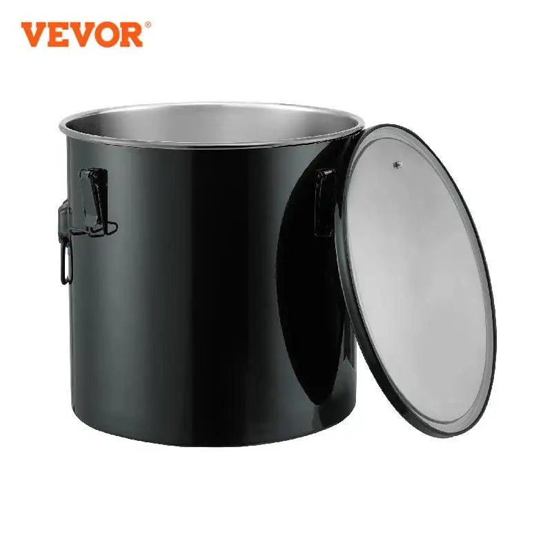 

VEVOR Fryer Grease Bucket 8 Gal Oil Disposal Caddy Stainless Steel Fryer Oil Bucket Rust-Proof Coating Oil Transport Container