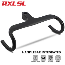 RXL SL Carbon Fiber Integrated Handlebar Road Handle Bar 28.6mm UD Matte Internal Wiring Bike Accessories  400/420/440mm