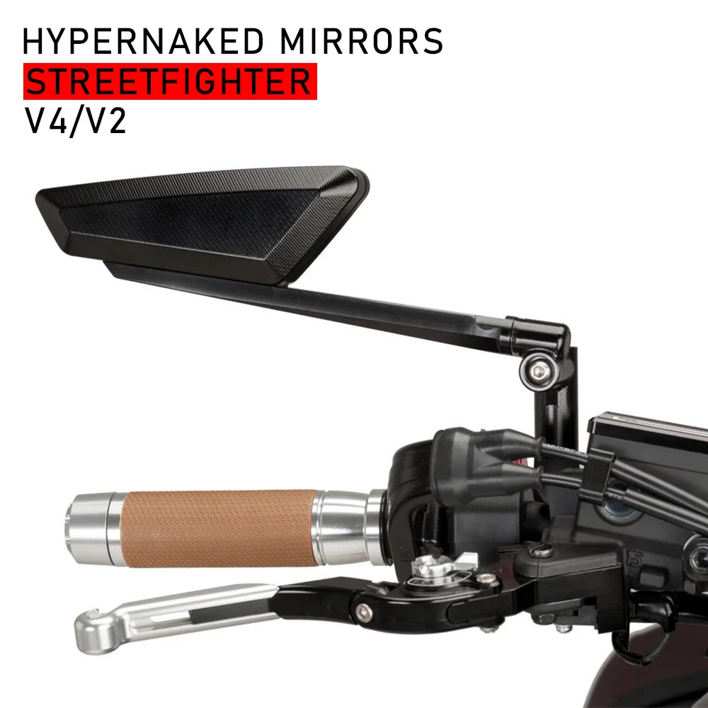 Motorcycle Rearview Mirrors for Ducati Streetfighter V2 V4 S Rearview Mirrors Hypernaked Mirrors Adjustable Hypernaked Mirrors