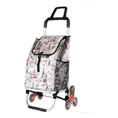 Shopping cart Aluminum Alloy Grocery Shopping Cart Folding Shopping Trolley Lightweight Utility Hand Truck Portable
