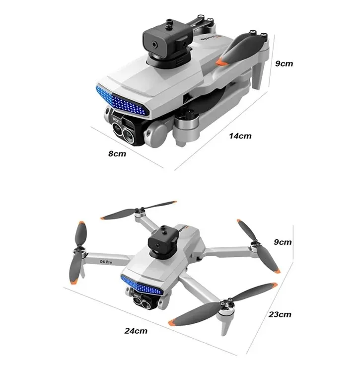 New D6 Pro Brushless Drone HD Dual ESC Camera Obstacle Avoidance Optical Flow Foldable Quadcopter Drones