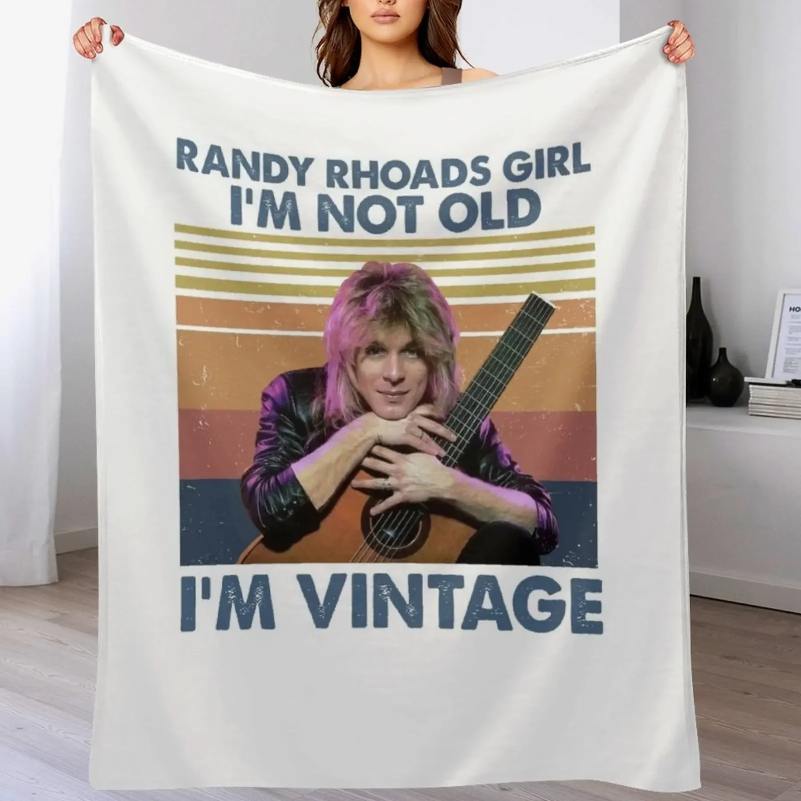 Randy Rhoads im not old. Throw Blanket cosplay anime Luxury Designer Blankets