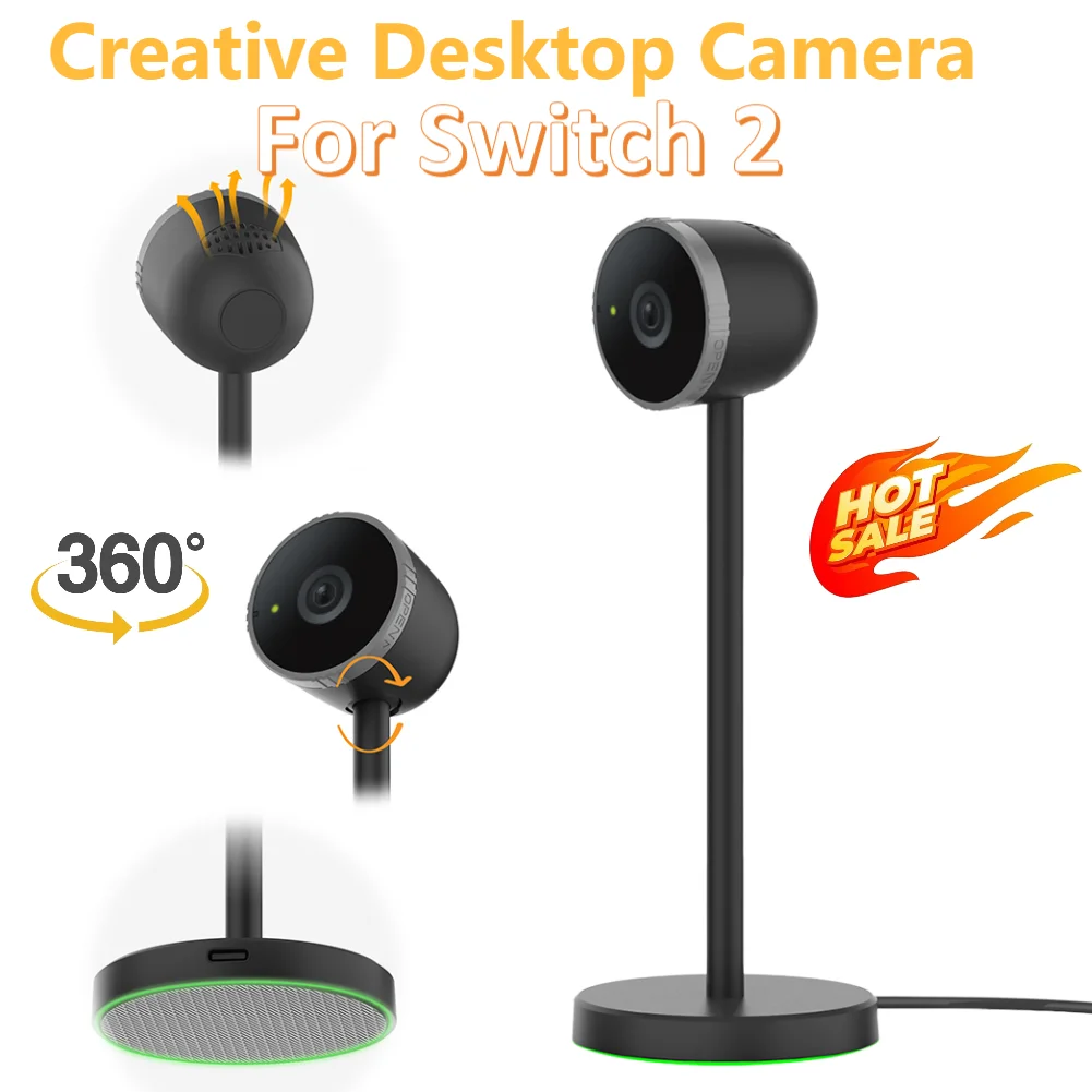 

Для NS2 креативная настольная камера USB-C камера для записи видео регулируемая компьютерная камера высокого разрешения аксессуар для игровой консоли