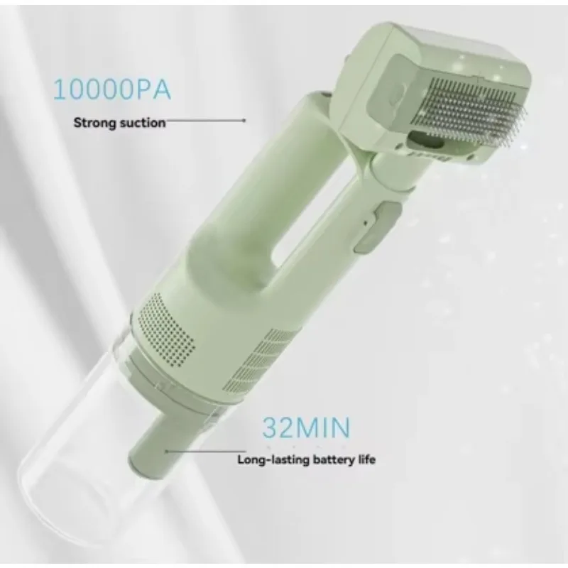 Best Factory Price 2-in-1 Rechargeable Long Battery Life Pet Vacuum Machine Simple Plastic Design for Cat Dog Grooming Automatic