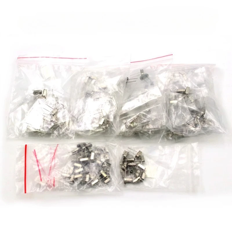 1Package of 5/9/10/15/18 Types Common Quartz Transistor Oscillator Passive Direct Insertion 49S Component Package 12MHz 16MHz
