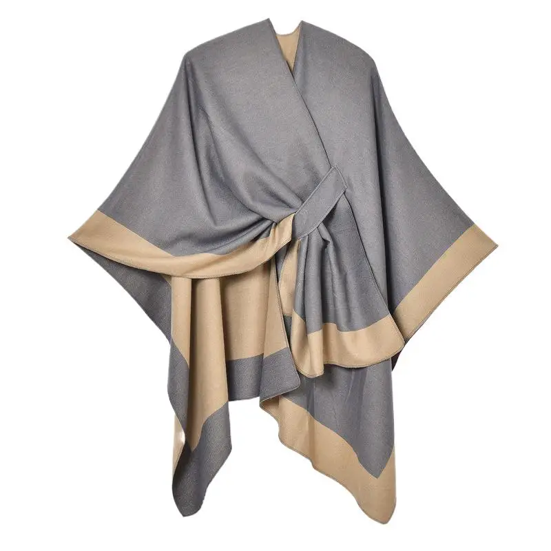 

Двусторонний женский кардиган из искусственной кожи Camere с поясом и разделенным воротником, теплый зимний брендовый шарф с красными губами и кроликом RPET, регенерированный...