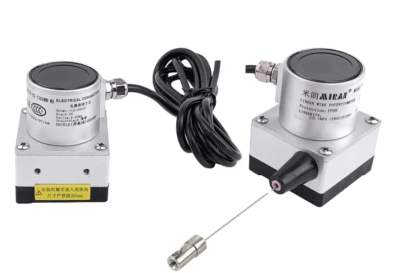 MIRAN MPS-XS-1000mm 4-20mA Draw Wire Position Sensor  Pull Wire Encoder