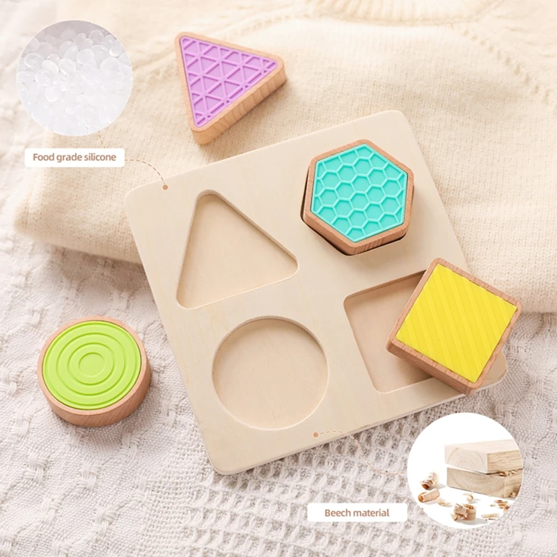 1 Set Wooden Montessori Toy Shape Match Teaching Educational Toy Early Learning Color Shape Cognitive Sensory Toy Kid Gifts