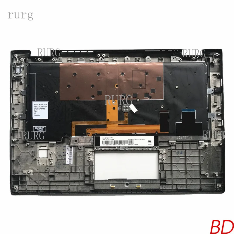 R – Suitable for Lenovo Thinkpad X1 Carbon 4th generation, palm rest with keyboard, C shell, 01AV154