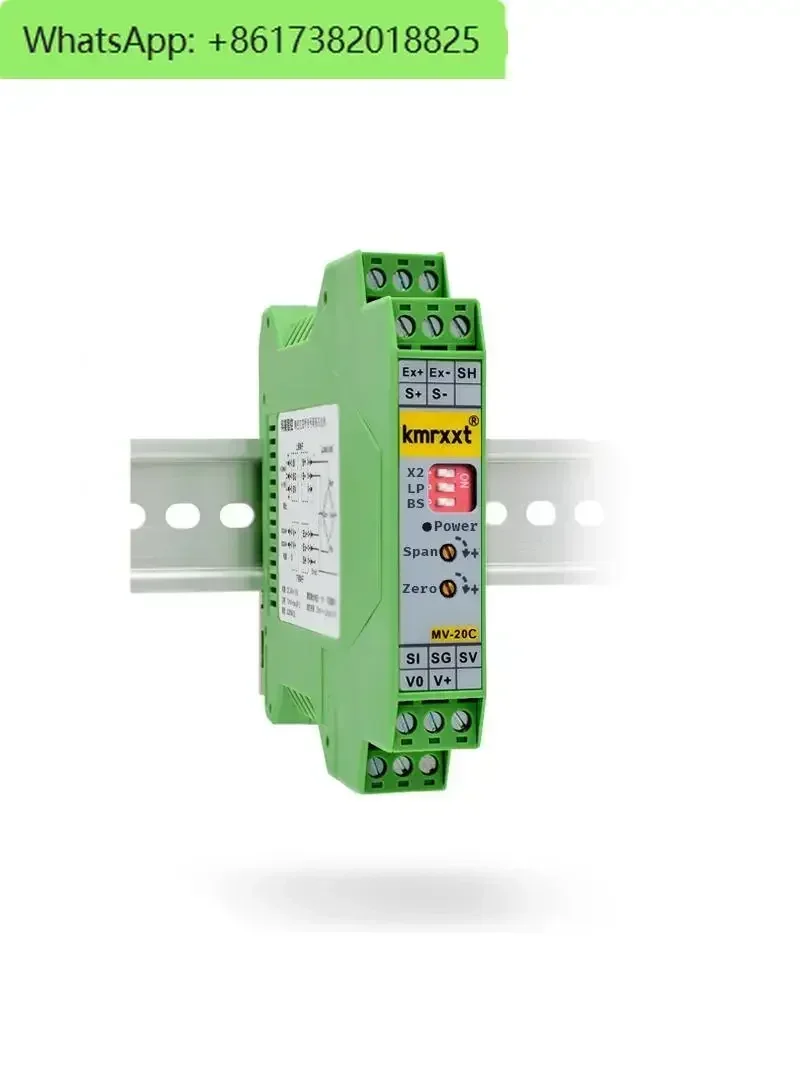 

Precision weighing transmitter, strain bridge, force and tension measurement, millivolt mV signal amplifier, 0-20mA ± 10V