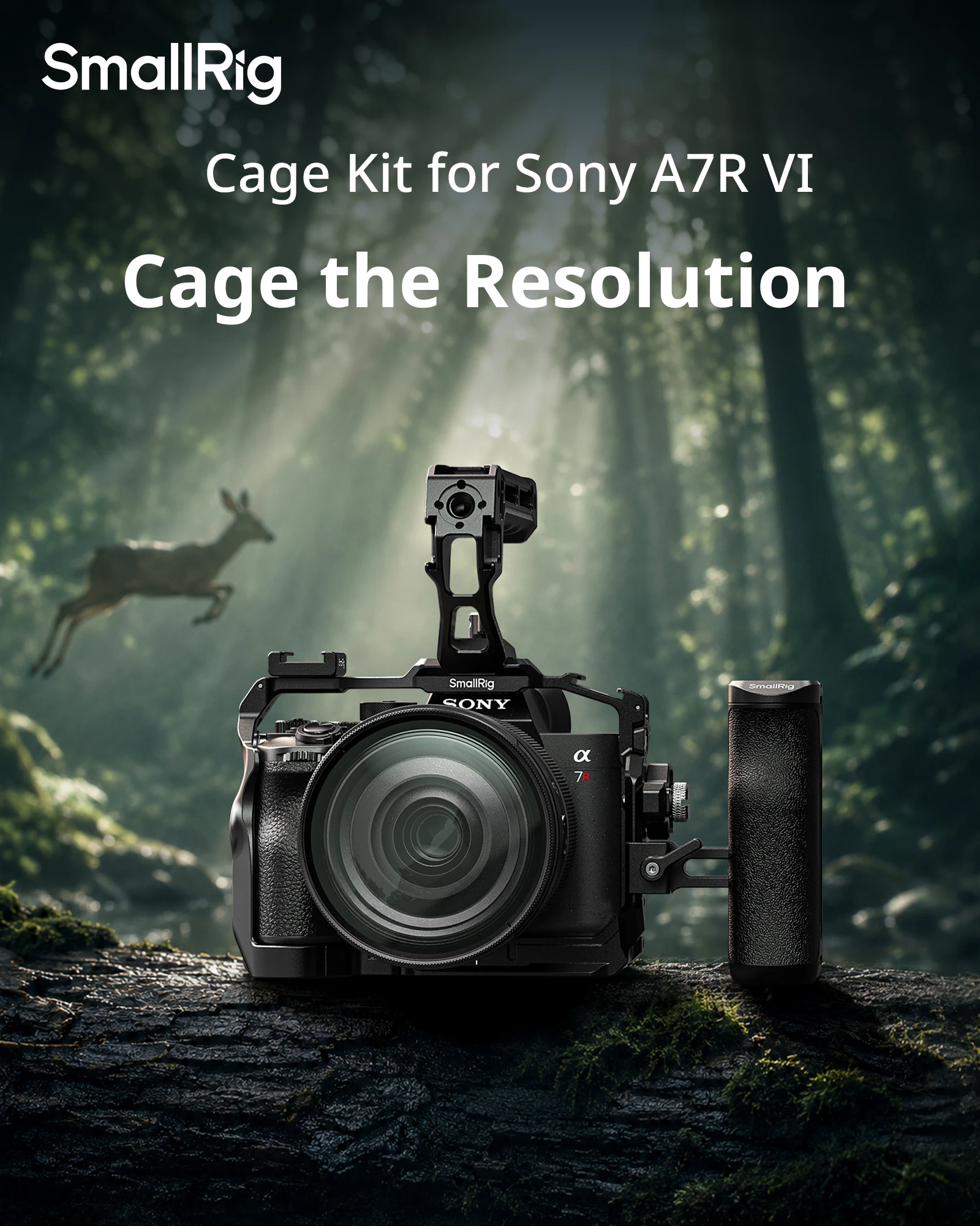 Image of SmallRig 7R VI "HawkLock" Schnellwechselkäfig für Sony Alpha 7R VI mit Mikrofon- und Monitorhalterungen, Arca-Swiss Schnellwechselplatte 6702