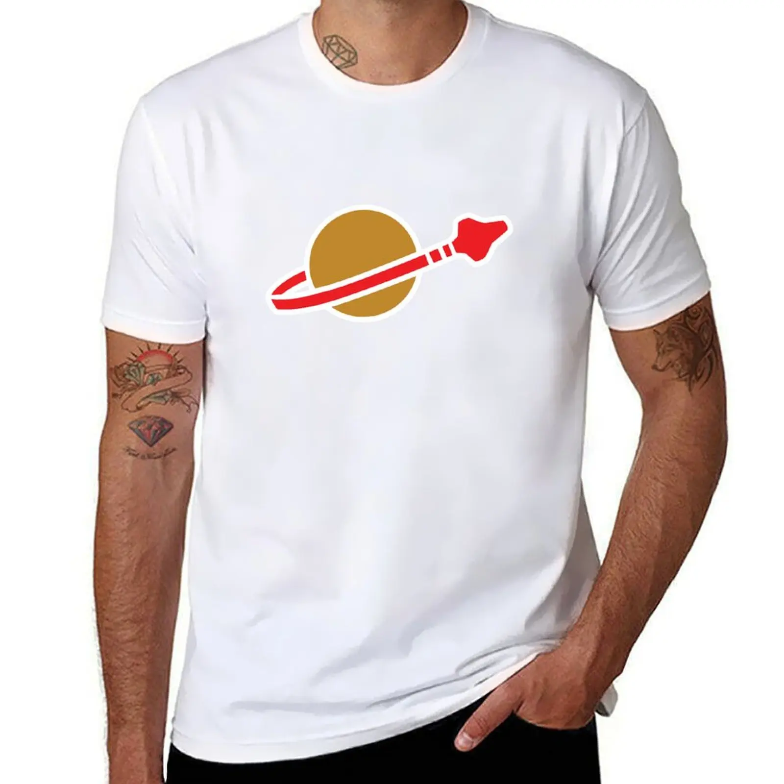 

Classic Space Logo T-Shirt Basic Solid Color Casual Tee Shirt