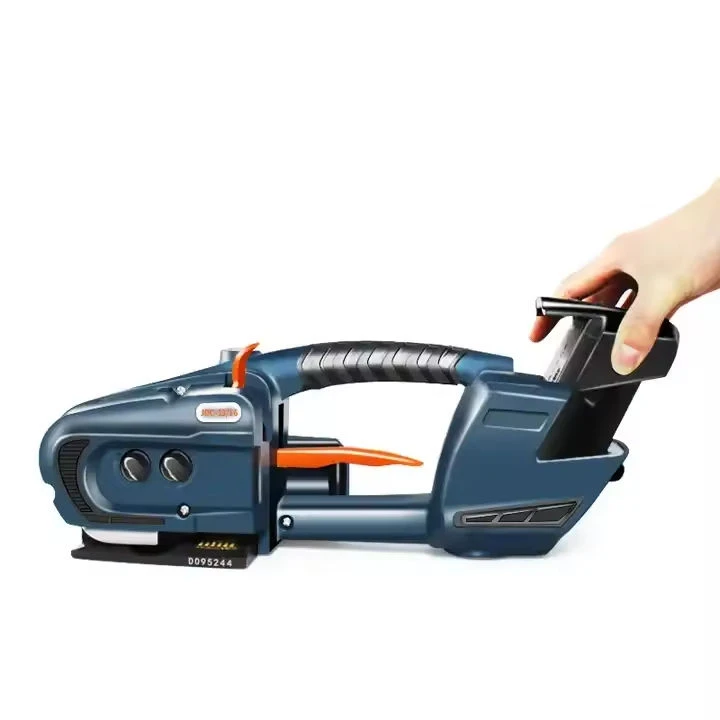 Rechargeable Electric Strapping Tool Handheld Battery Operated Plastic Banding Machine With 600-2800N Tension Adjustment