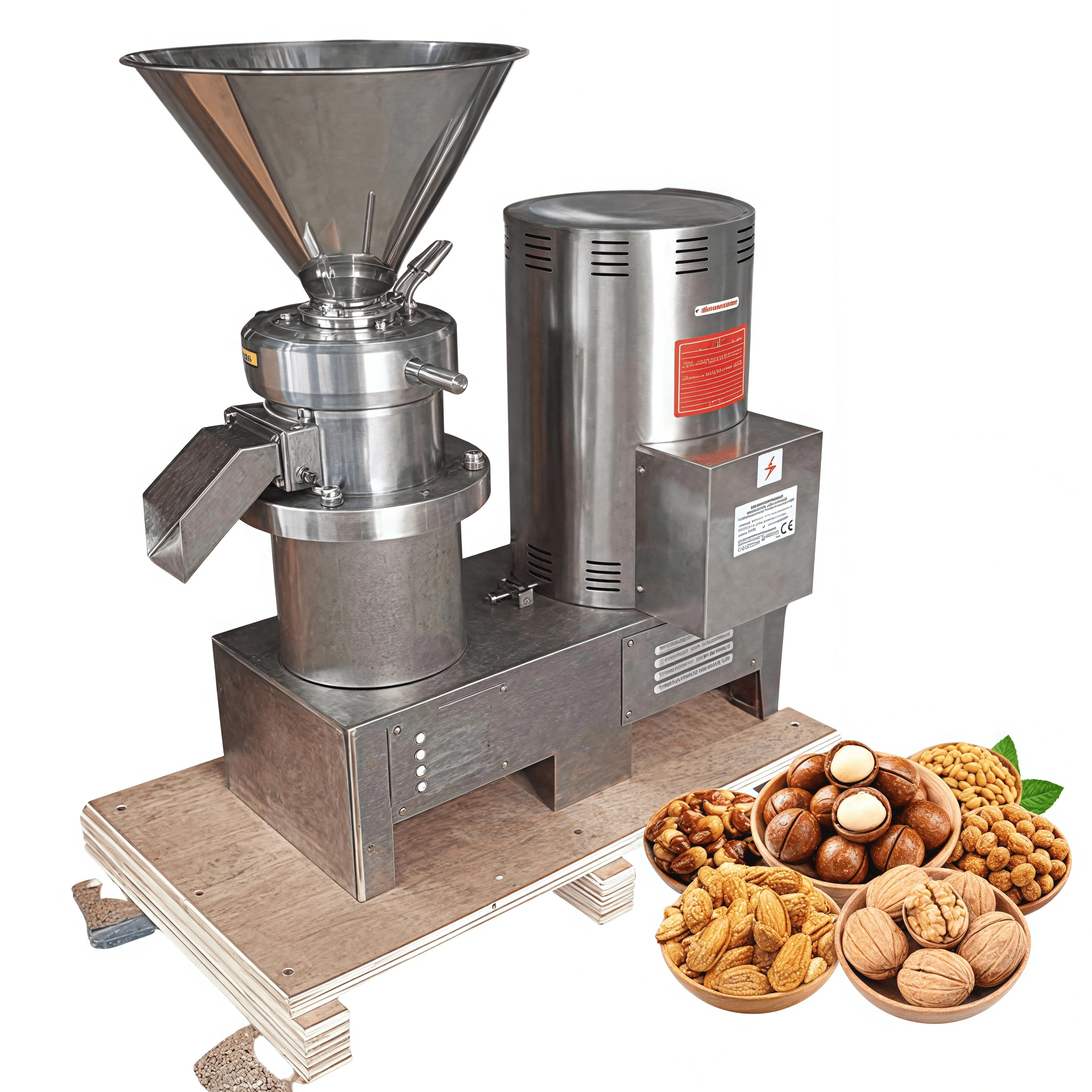 Molino de molienda de sésamo Industrial, rectificadora para nueces molidas, planta de Tahini, máquina de pasta de sésamo