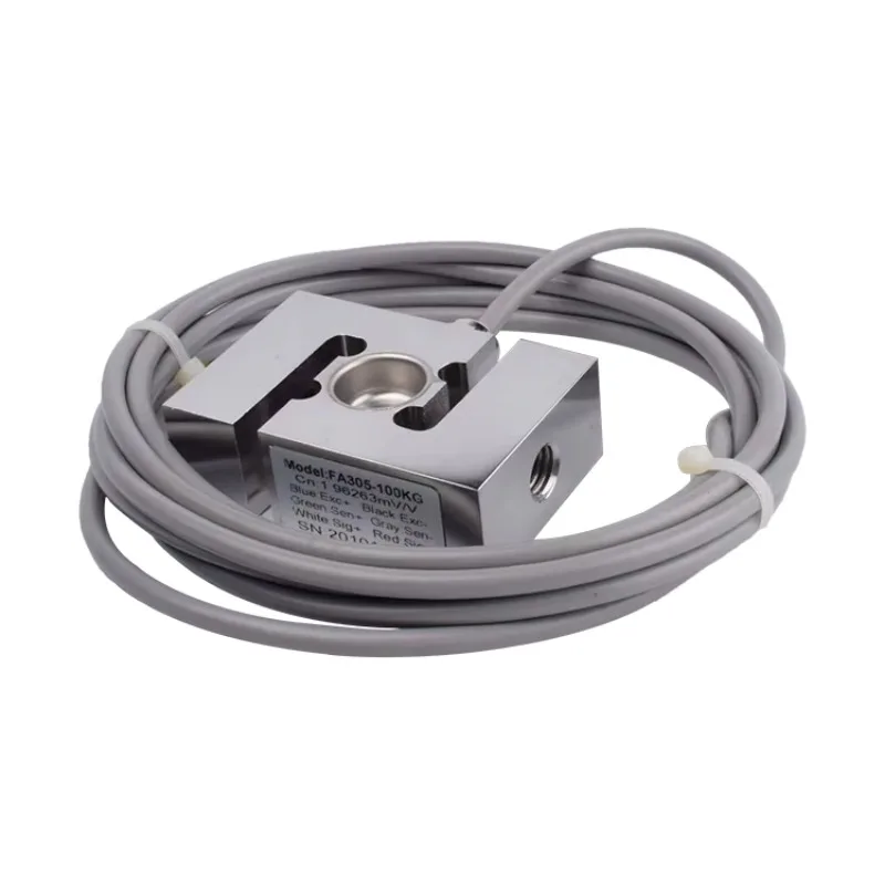 Excellent Stability S-Shaped Stainless Steel Force Transducer 50-5000kg Load Cell With MV/V Output For Test Benches FA30 Series