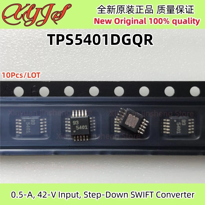 10Pcs/LOT 0.5-A, 42-V Input, Step-Down SWIFT Converter TPS5401DGQR 5401 MSOP-10 TPS5401 Original New 100% Quality