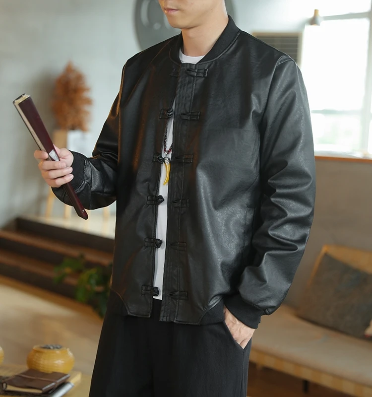 

Loose Fit Men's Jaet Chinese Sle Spring Autumn Trendy Tang Suit Wind Outerwear Youth ular Regular Sve Long Outerwear