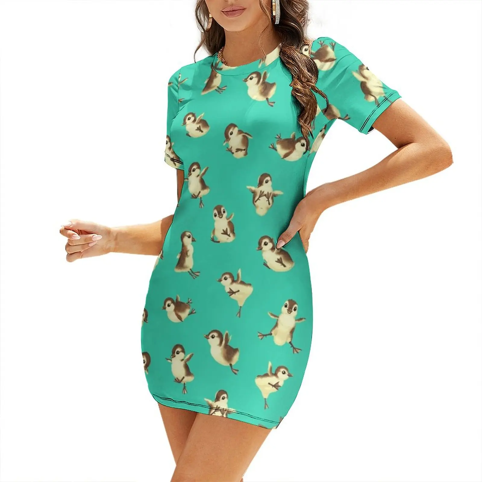 

Airborne Baby Ducks Short Sleeved Dress Women's summer suit long sleeve dress long dress women summer 2024 women