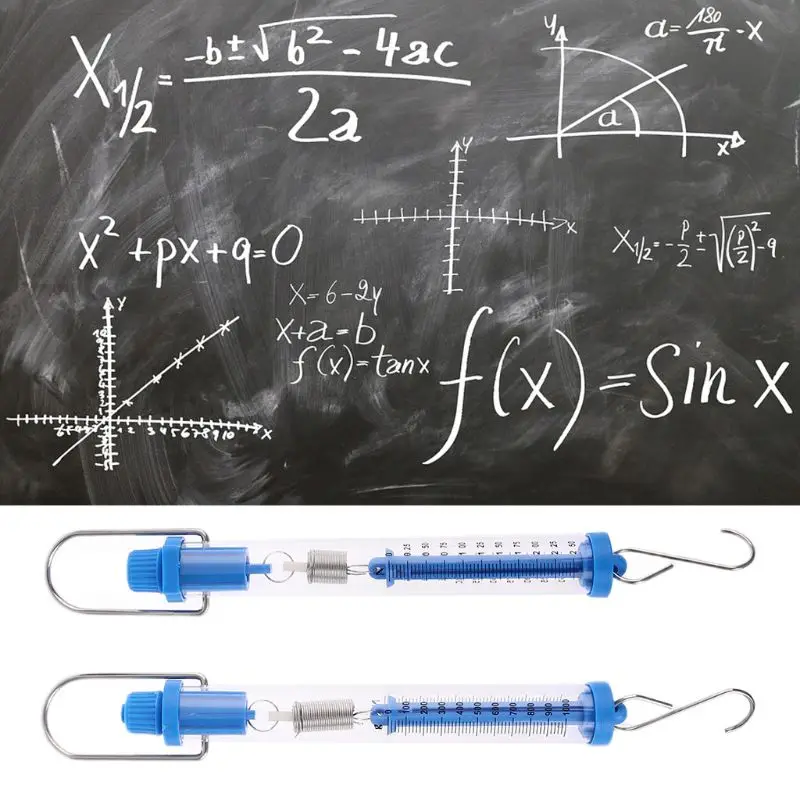 Upgraded Newton Meter 2.5N/10N Force Meter Spring Dynamometer Spring Dual-Scaled Balance Fitting for Physical Experiment