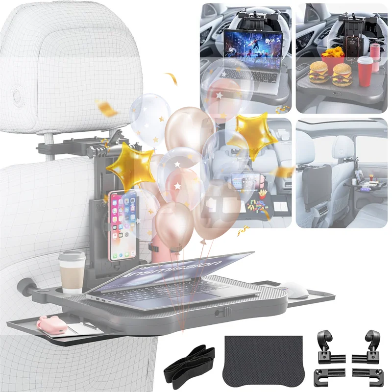 

Автомобильная маленькая настольная тарелка, многофункциональная складная офисная обеденная тарелка, автомобильная обеденная тарелка можно разместить на телефоне, чашке для воды, напитков