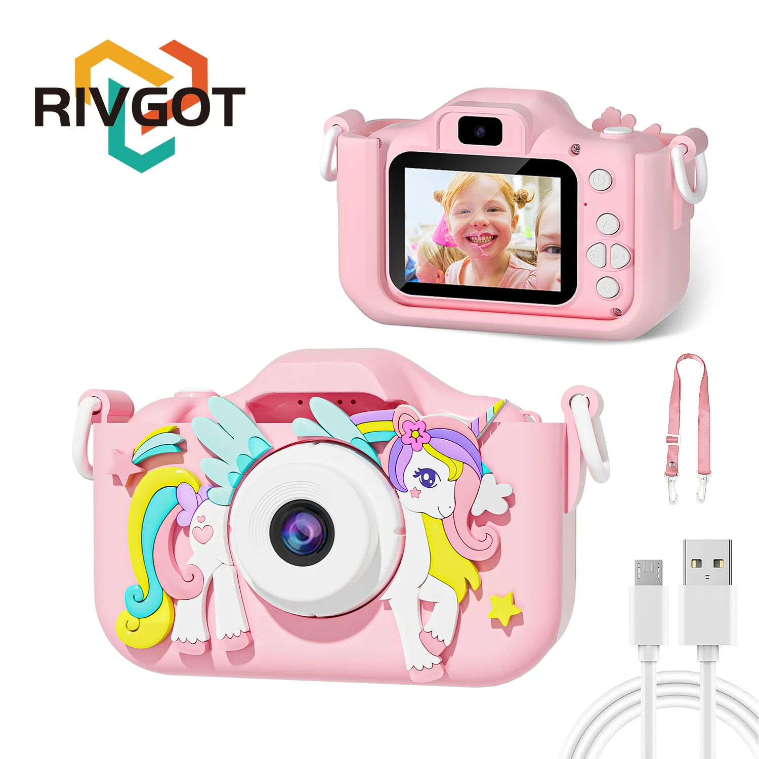 Children Camera 1080P HD Toddler Digital Video Camera 2.0-inch Kids Camera with Silicone Cases Toys for Christmas Birthday Gifts