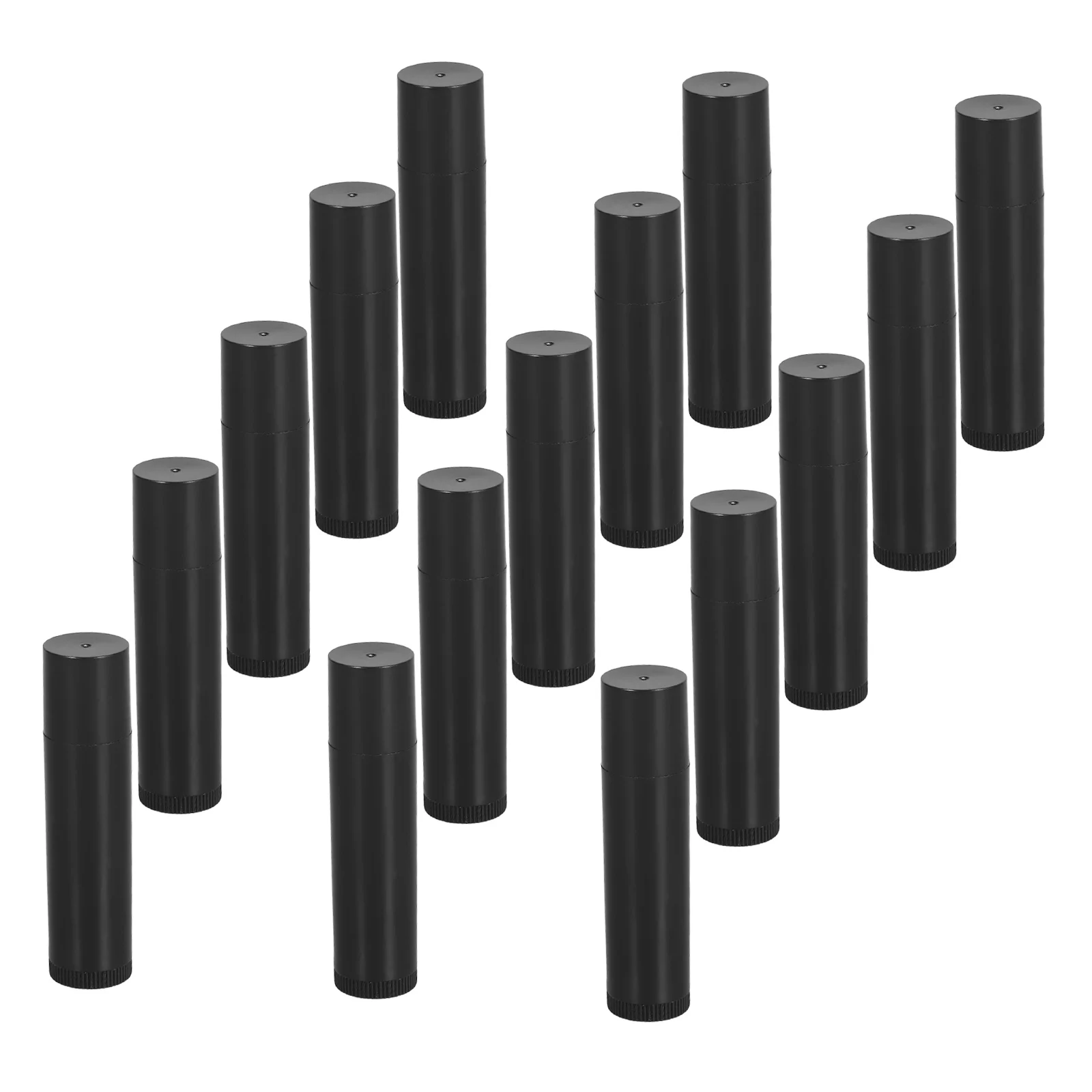 30 Stück Lippenstifttuben-Balsamhalter, leere Kunststoffröhrchen, nachfüllbar, glänzende Rohlinge, Behälter, Großkappen