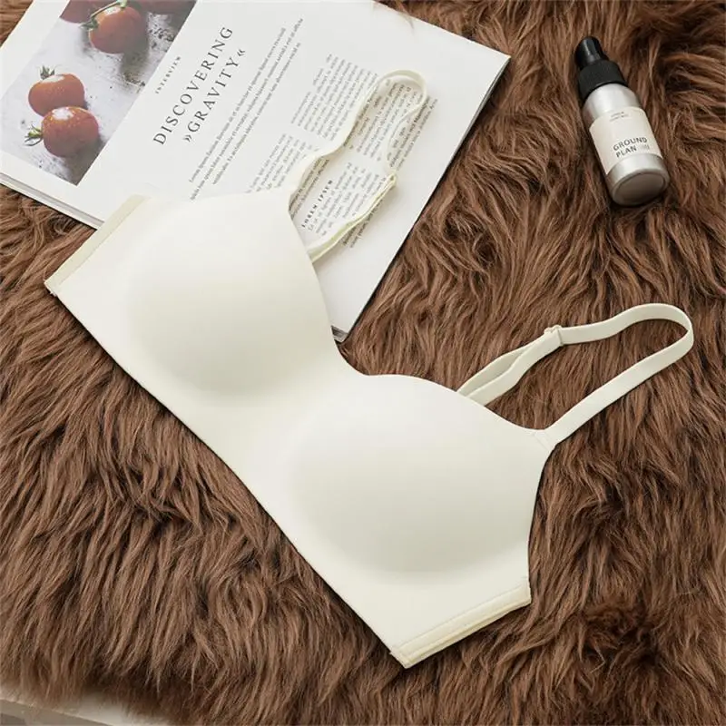 

Seamless Underwear Women's One-piece Half-cup Small Chest Gathering Glossy Thin Comfortable Rimless Sportswear Bras Bras