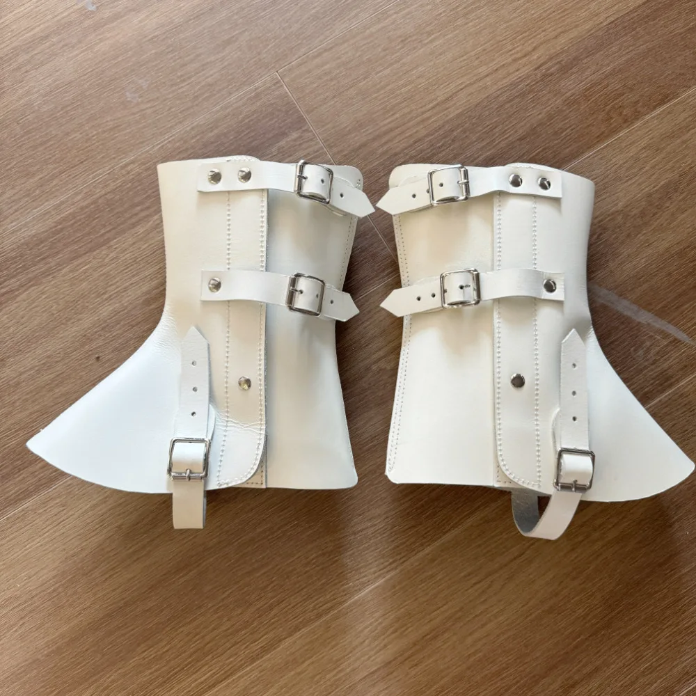 Protezioni per le gambe in vera pelle Protezioni per il gomito Cintura per prestazioni cerimoniali Fondina da allenamento in pelle di vacchetta