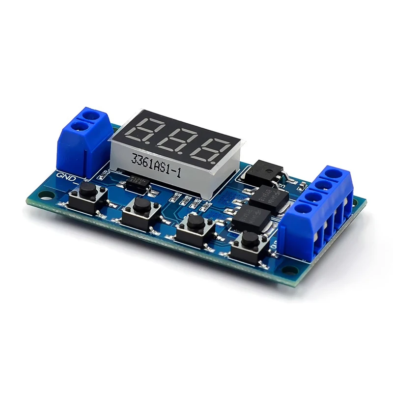 2/5/10PCS DC 12V 24V Dual MOS LED Digital Time Delay Relay Trigger Cycle Timer Delay Switch Circuit Board Timing Control Module