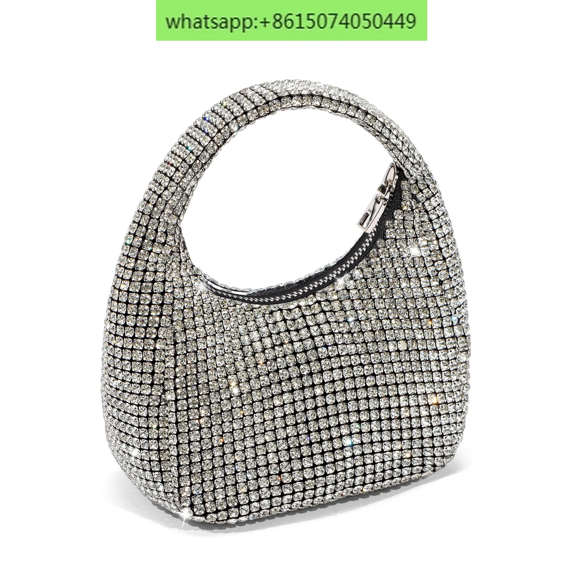 Super A diamond rhinestone bag silver handbag fashion advanced texture portable underarm handbag