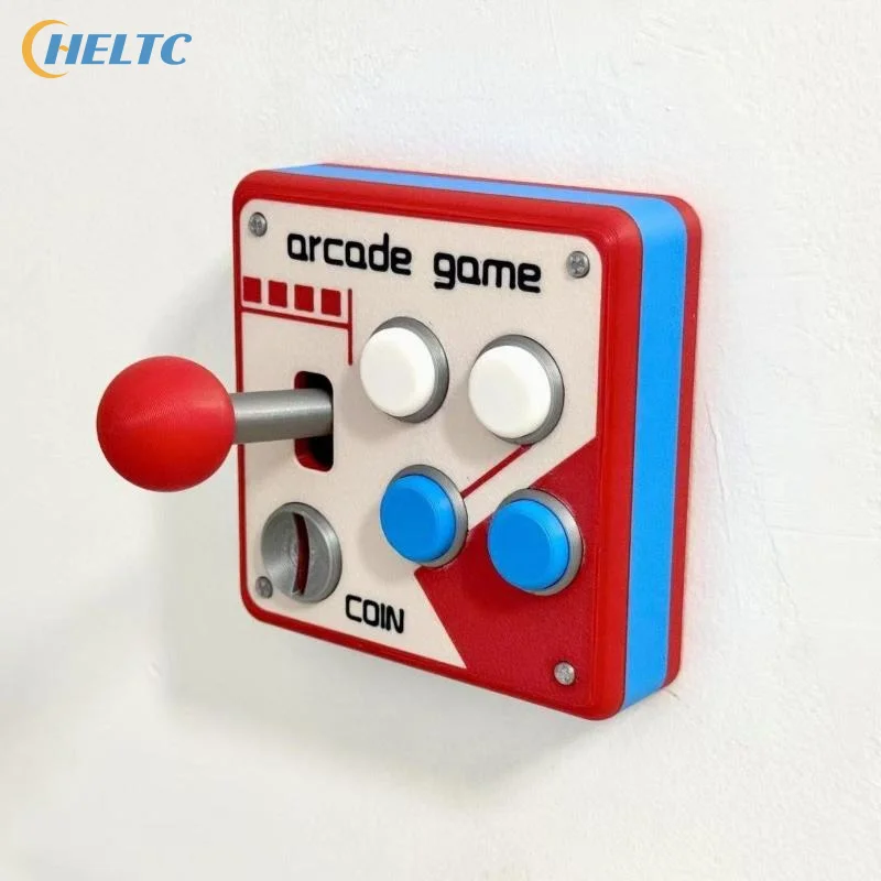 Retro Arcade Game Joystick Wall Light Switch Panel Single Control Light Switch Wall Plate Cover Game Room Bedroom Decoration