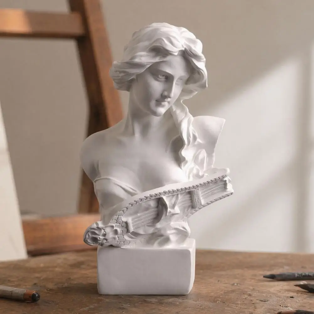 Realistic Plaster Texture Bust Statue Ornaments Resin Sculpture Figurines for Art Studio Decor Classic Mini Mythology Busts