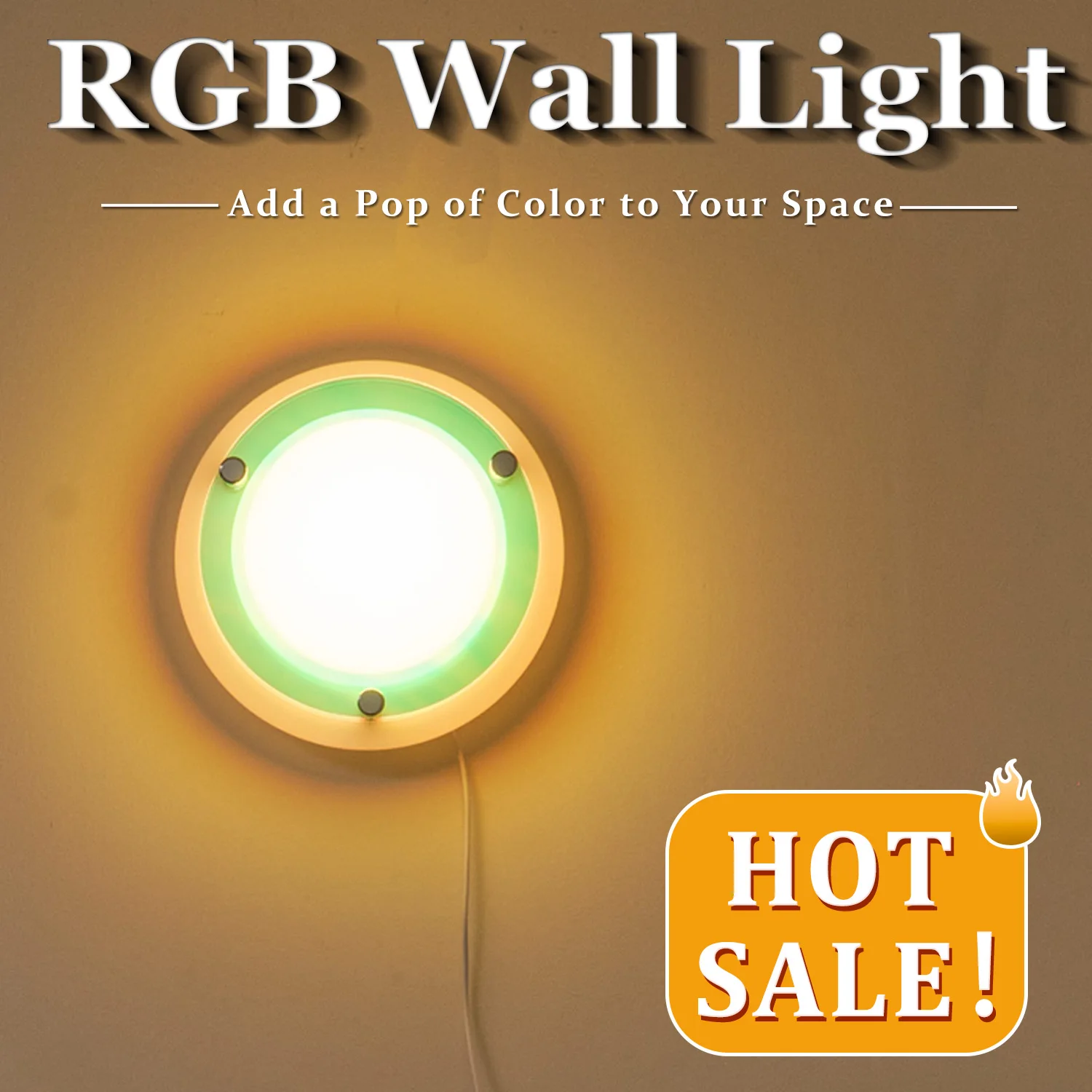 

Светодиодный настенный светильник RGB с 16 лентами, дистанционным управлением, регулируемой яркостью, круглый, для гостиной, спальни, креативный декоративный светильник