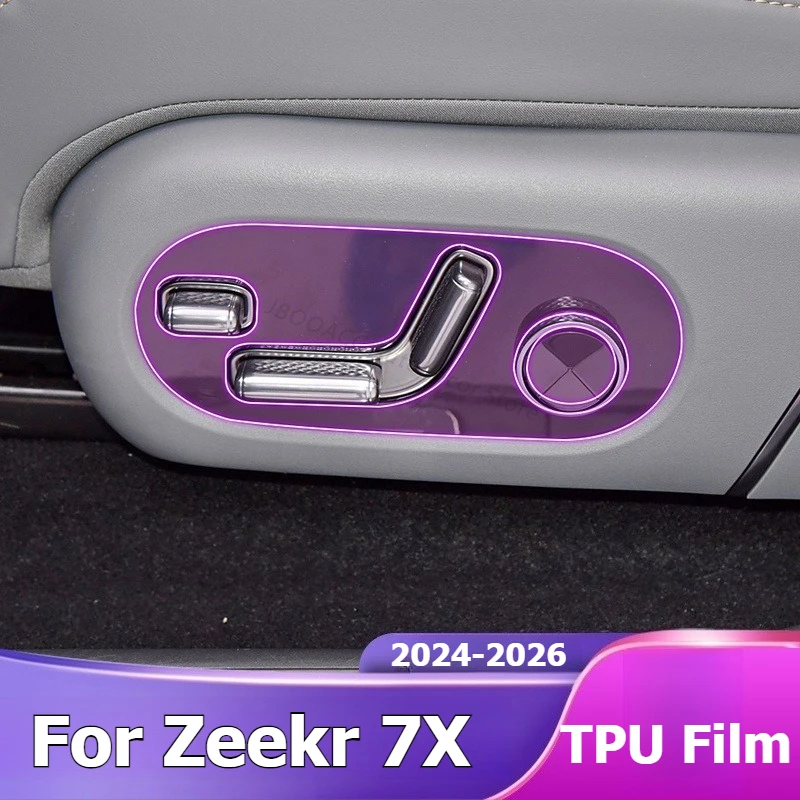 Car ‌For Geely ZEEKR 7X 2024-2026 Clear Protective Film Car Navigation Screen Gear Shift TPU Anti Scratch TPU Protective Film Co