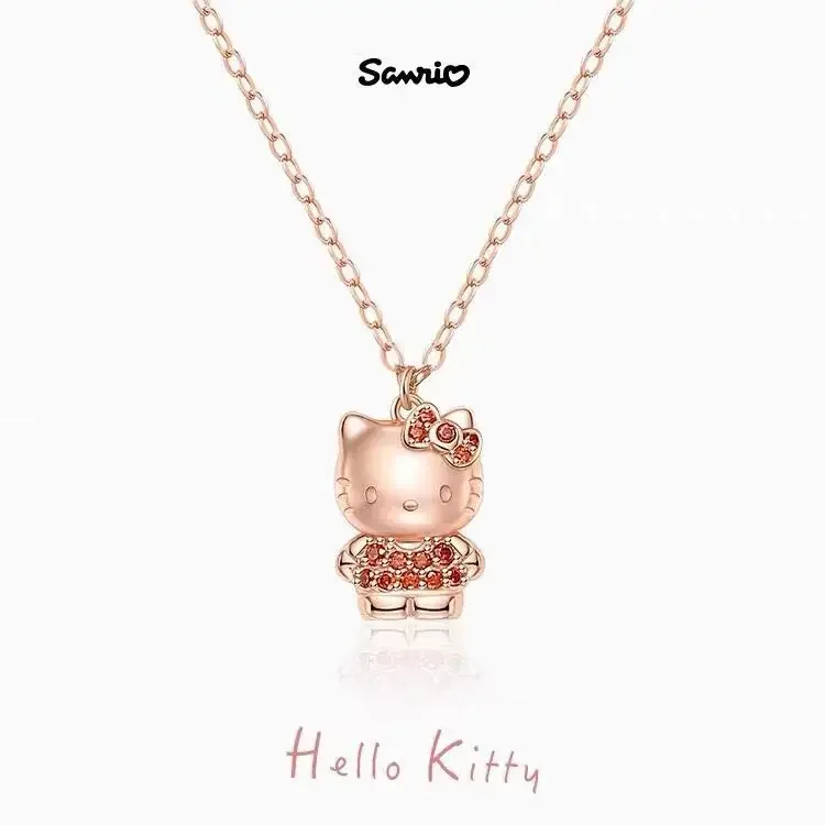 

Sanrio Series Necklace Jewelry Hello Kitty Melody Clavicle Chain Adjustable Pendant Gold Silver Color Girl Sweet Birthday Gift