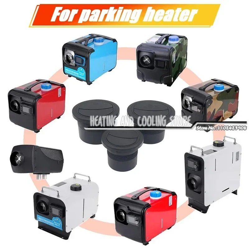 3Pcs 42/60/75/90mm Parking Diesel Heater Warm Air Vent Duct Pipe Outlet Rotatable Exhaust Joiner Connectorr For Truck VAN Camper