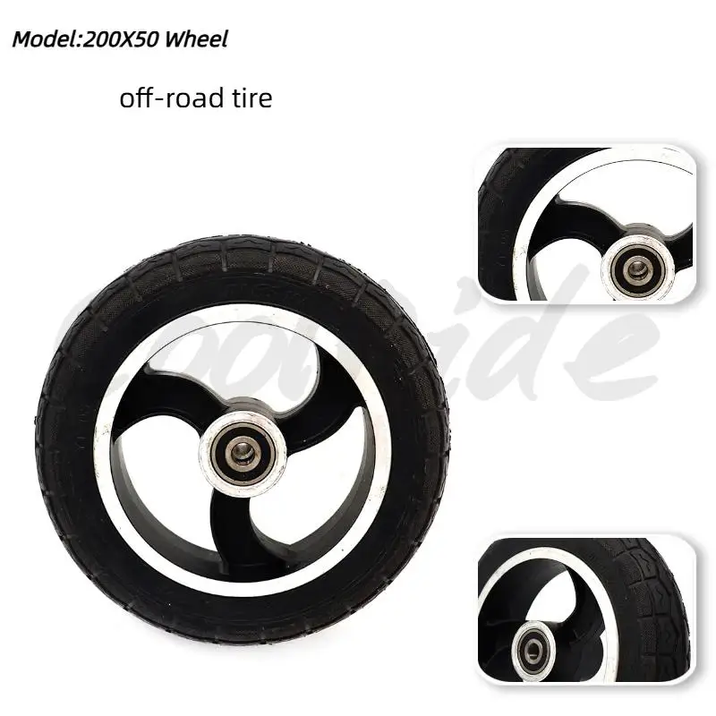 8 Inch 200x50 Solid Wheel for Folding Mini Electric Scooter Explosion-Proof Non Pneumatic Tyre Accessories