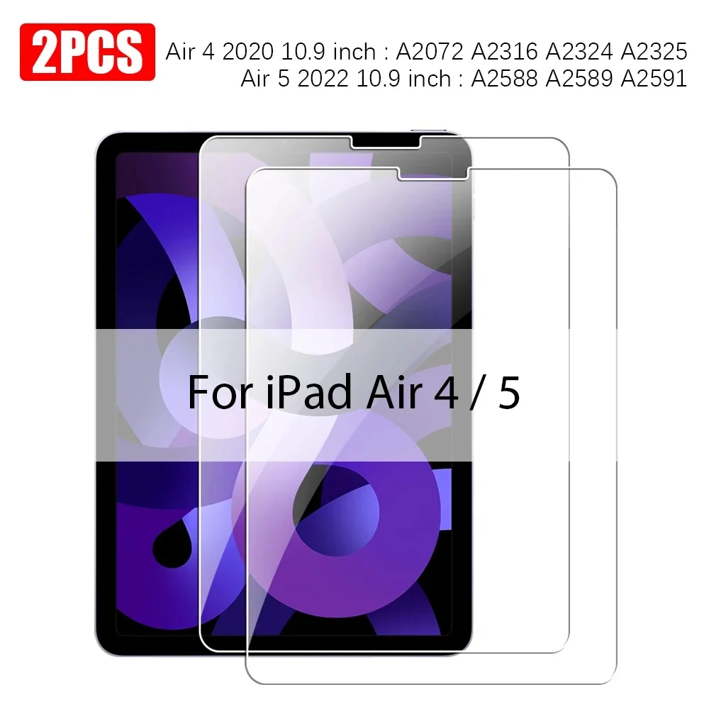 2PCS Screen Protector Tempered Glass FiLm For iPad Air 4 5 2020 2022 Tempered Film For iPad Air 4th 5th Generation Tablet Film