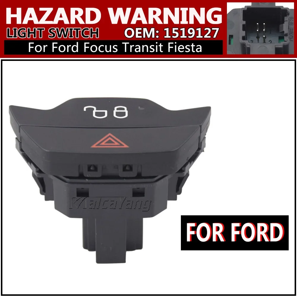 Top quality Hazard Warning Light Button Lock Unlock Switch For Ford B-MAX C-MAX Ecosport Focus Transit 1519127