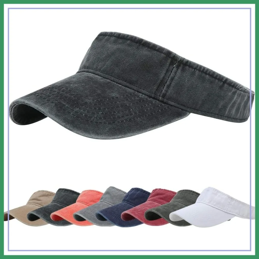 

Sport Sun Visor Hats Cotton Ball Caps Empty Top Baseball Sun Cap for Men Women