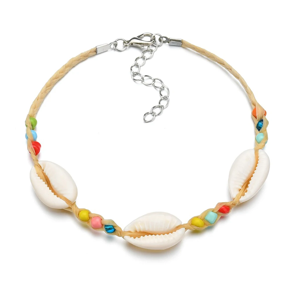 

Bohemian Style Bracelet Natural Shell Anklets Mixed Colors Bangle Wrist Chain Women Jewelry Decoration Elegant Premium Material