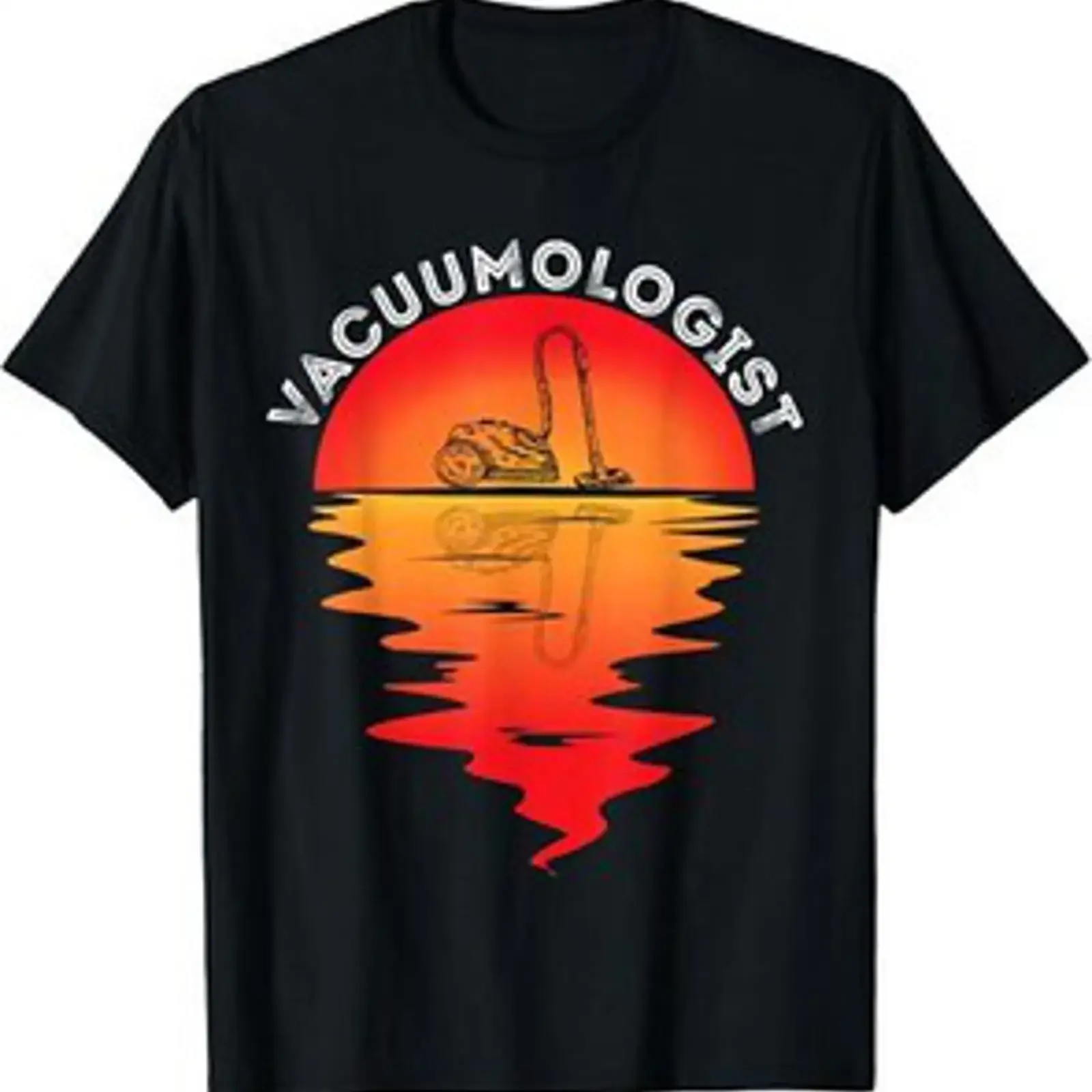 Vacuumologist Vacuum Cleaner Vintage Sunset Vaccum Cleaning T Shirt vintage Washed Versatile Unisex Comfortable homme fashion