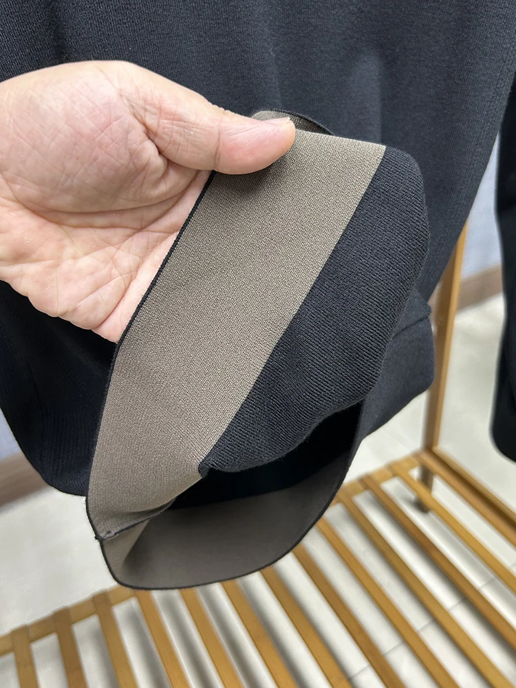 

Soft Casual Men's Knitwear irt Spring Autumn Turn-down Collar Base Layer Top Wool Blend Fabric Comfortable Breathable