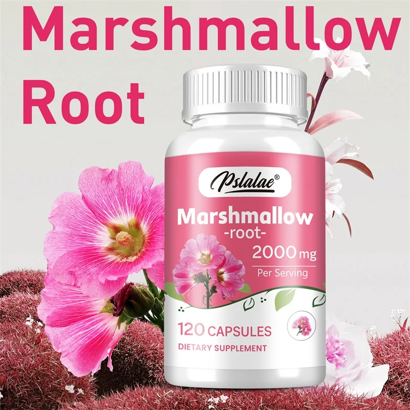 Marshmallow Root Capsules 2000mg - Support Respiratory, Skin and Intestinal Health, Promotes Digestion