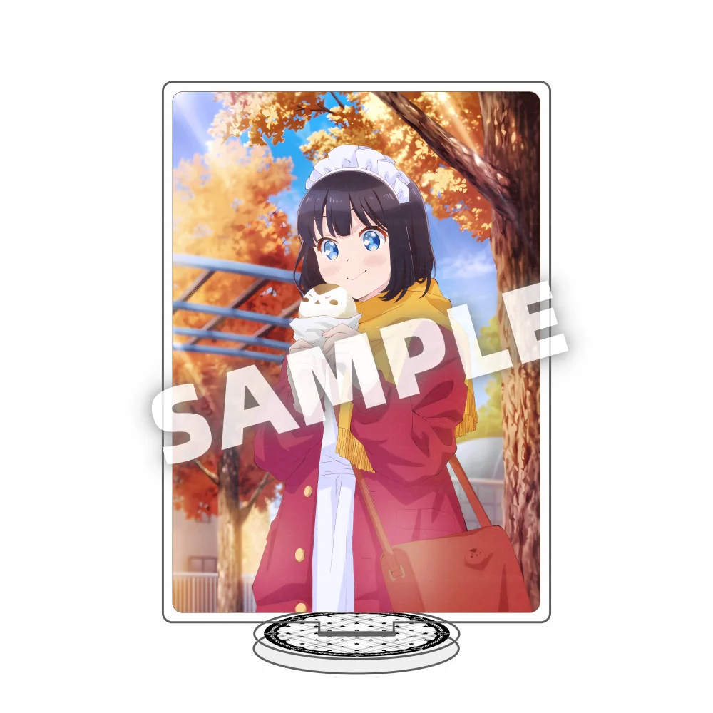 The Food Diary of Miss Maid Anime Maid-san wa Taberu dake 15cm cute Acrylic keychain Model Action Figure Ornament