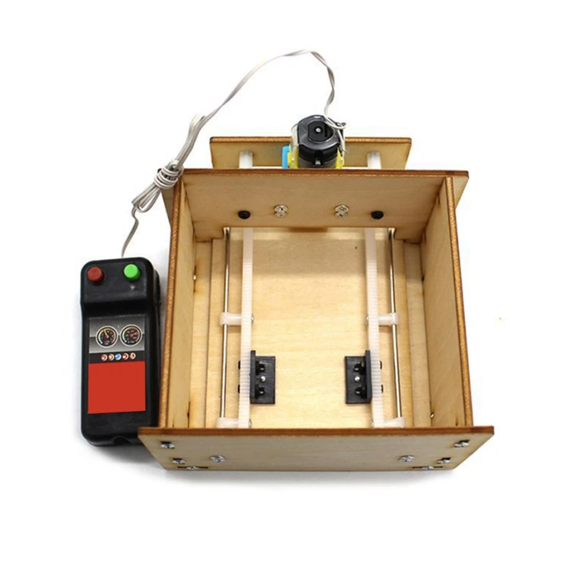 Houten Liftdeur Nr. 1 Zelfgemaakte Huisgarage Model Elektrische Deurset Diy-Technologie Gizmo Speelgoed