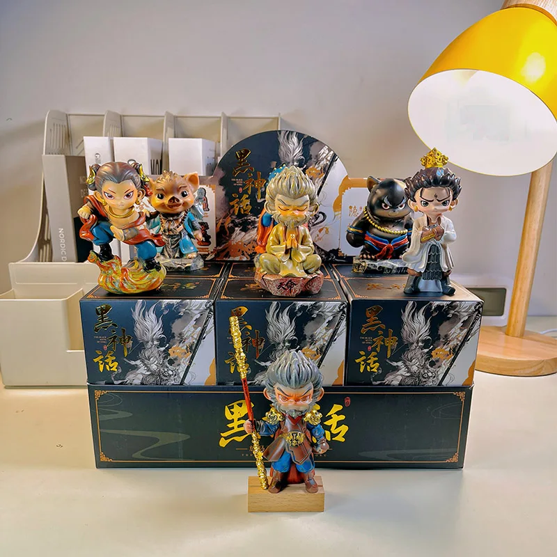 Black Myth Wukong 2024 Game Journey To The West Blind Box Q-Version Doll Gifts Toy Model Anime Figures Collect Ornaments