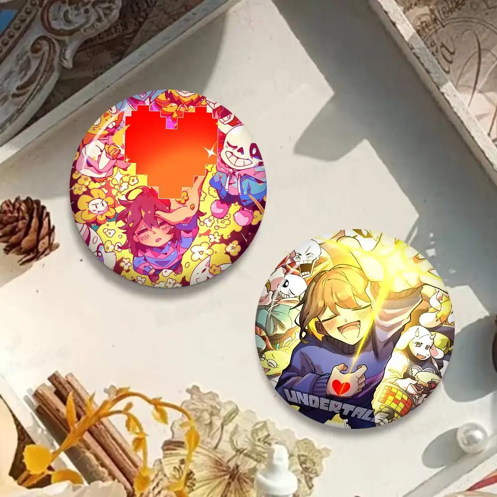 Hot Video Game U-Undertale 58mm Handmade Brooch Cartoon Cosplay Badge on Backpack Jewelry Accessories Gifts
